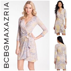 BCBGMaxAzria, Golden Canary Alberta Wrap Dress